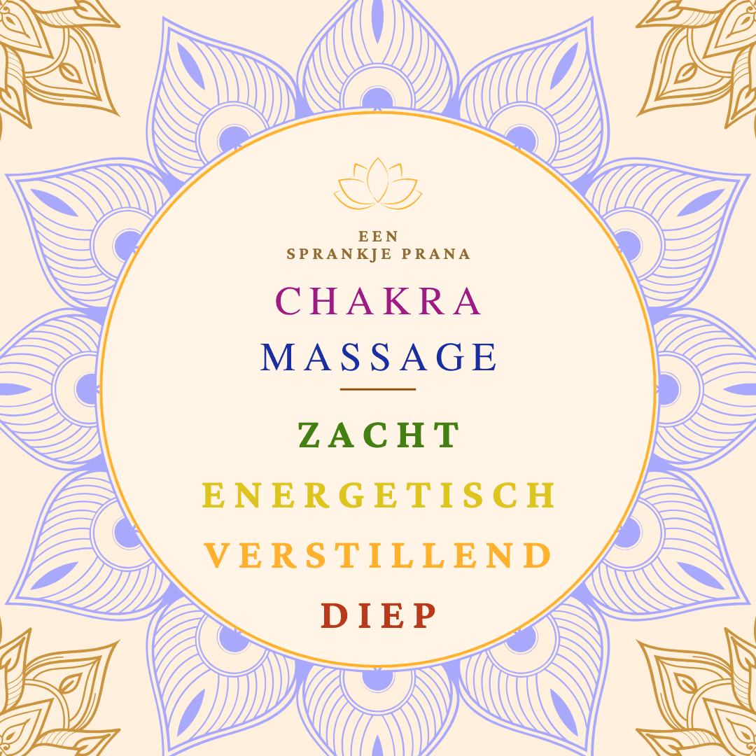 Kaart van Een Sprankje Prana: chakra massage, zacht, energetisch, verstillend, diep